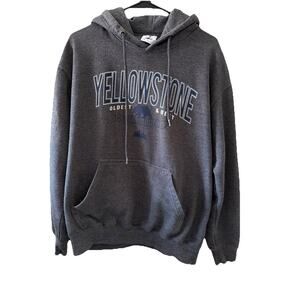 Yellowstone Hoodie | Yellowstone National Park Pullover Hoodie Unisex Sz Large